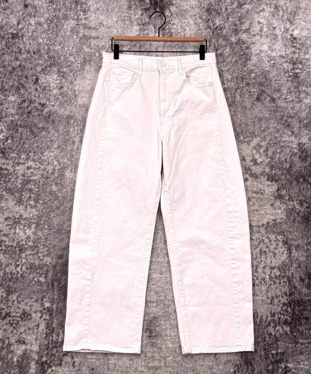 MOTHER Off-White Cropped Ankle Jeans